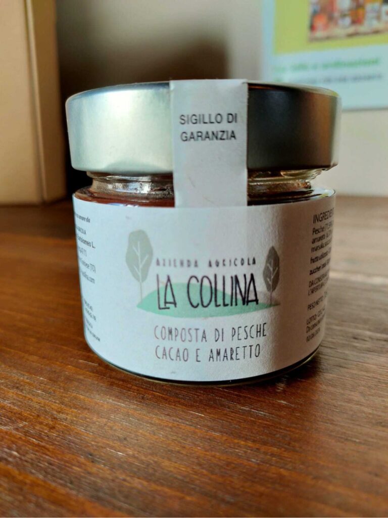 Composta pesche cacao e amaretto